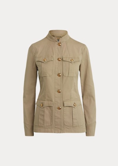 Women's Ralph Lauren Stretch-Cotton Canvas Jackets | 652908MAL